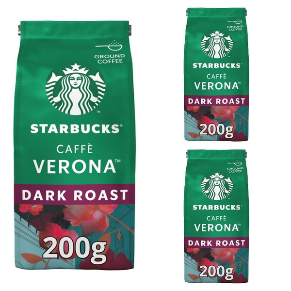 Кофе молотый Starbucks Verona Dark roast 3 уп по 200 гр - купить с ...