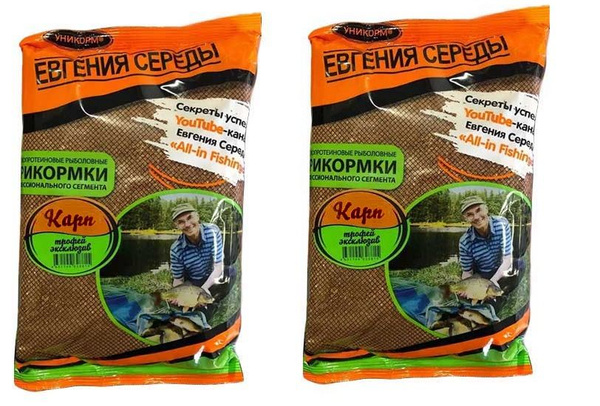 Прикормка УНИКОРМ Трофей Карп Эксклюзив 1000гр 2 Упаковки - купить с ...