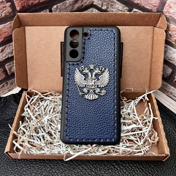 Кожаный чехол для Samsung Galaxy s21FE с гербом России - купить с ...