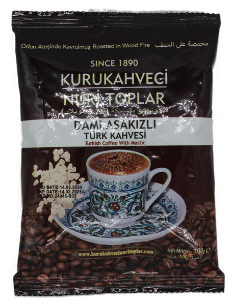 Турецкий кофе с мастикой Kurukahveci Nuri Toplar Damlasakizli Turk ...