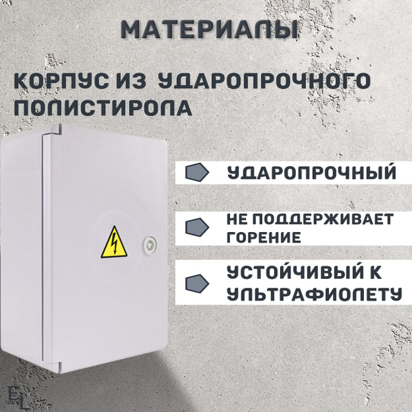Щит распределительный пластиковый с монтажной панелью ЩМПпл, IP55 ...