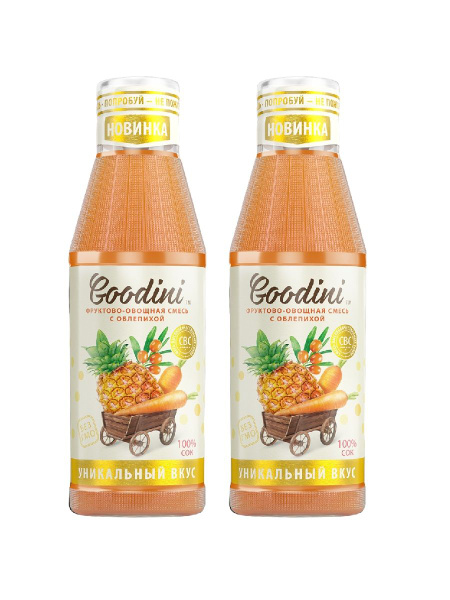 Сок Goodini фруктово-овощная смесь с облепихой, 750 мл х 2 шт - купить ...