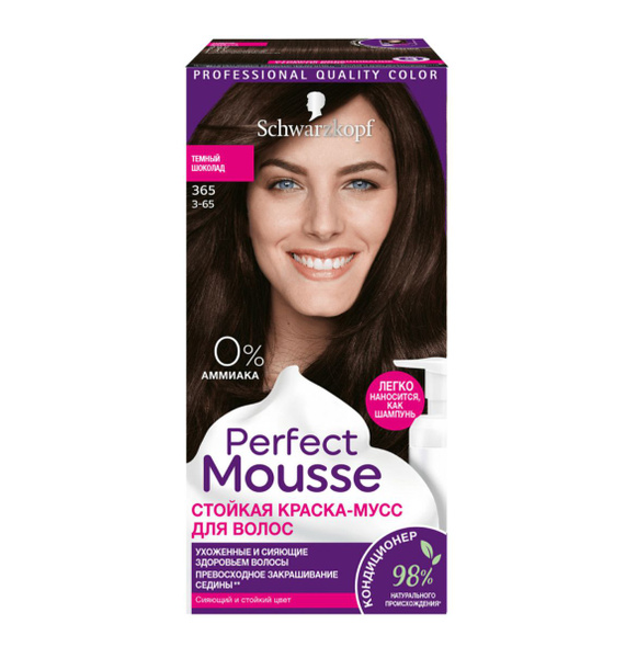 Краска-мусс для волос Perfect Mousse 3-65 темный шоколад 35 мл - купить ...