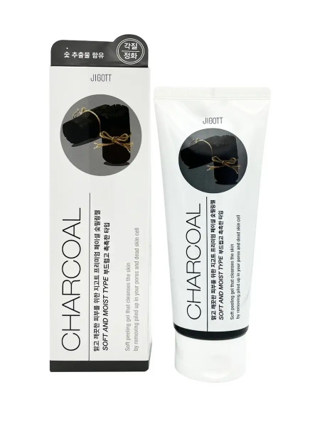 Пилинг-гель для лица с порошком древесного угля Premium Facial Charcoal ...