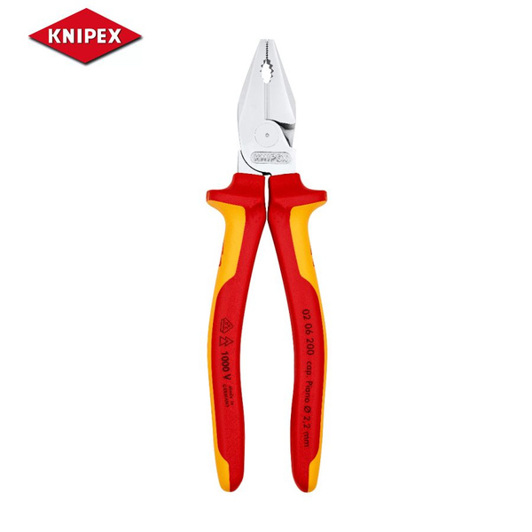 KNIPEX Плоскогубцы комбинированные особой мощности VDE, 200 мм, хром ...