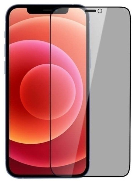 Защитное стекло антишпион для iPhone 12 / iPhone 12 Pro полноэкранное ...