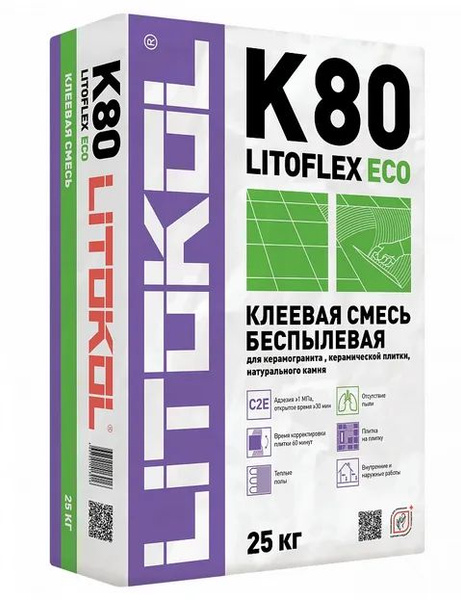 Клей плиточный Литокол 25 кг, клей для плитки керамической ...