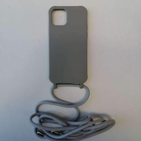 Чехол-накладка серого цвета для IPhone 12 из высокого качества силикона ...
