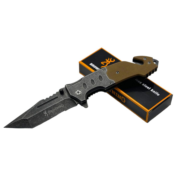 Складной нож Browning A340 со стропорезом и стеклобоем купить по ...