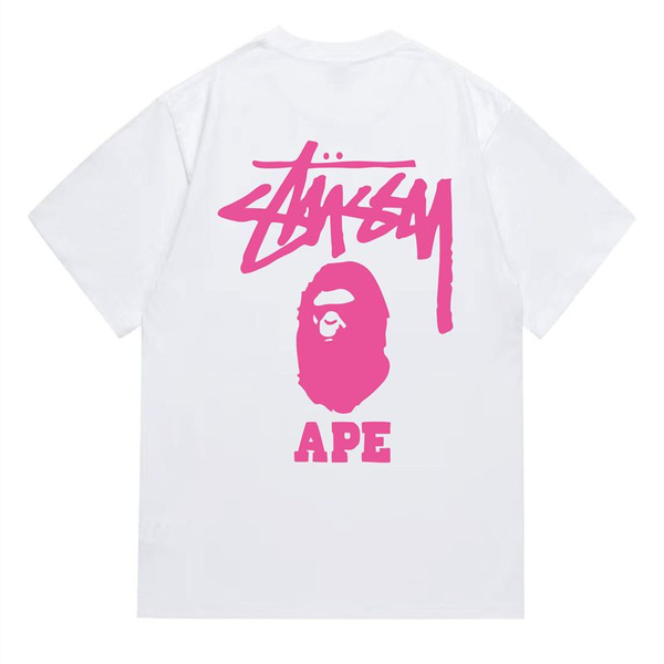 Футболка A BATHING APE, размер 50, цвет сумрачно-белый, 100% - купить ...