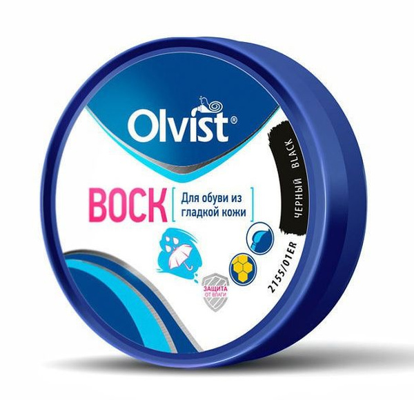 Olvist Воск для обуви из гладкой кожи, черный, 100 мл - купить с ...