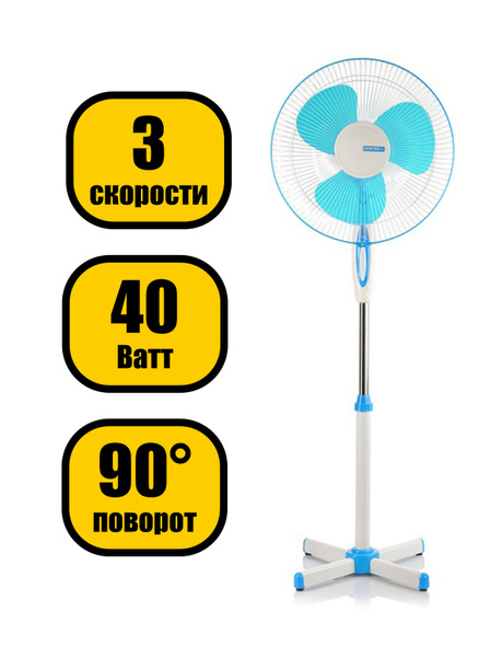 Напольный вентилятор Centek 5004 Blue купить c доставкой на OZON по ...