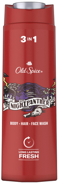 Гель для душа + шампунь 3в1 Old Spice Night Panther, 400 мл - купить с ...