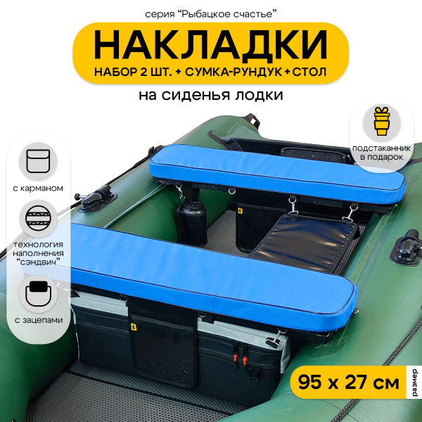 Характеристики Мягкие накладки на сиденье для лодки ПВХ Рыбацкое ...