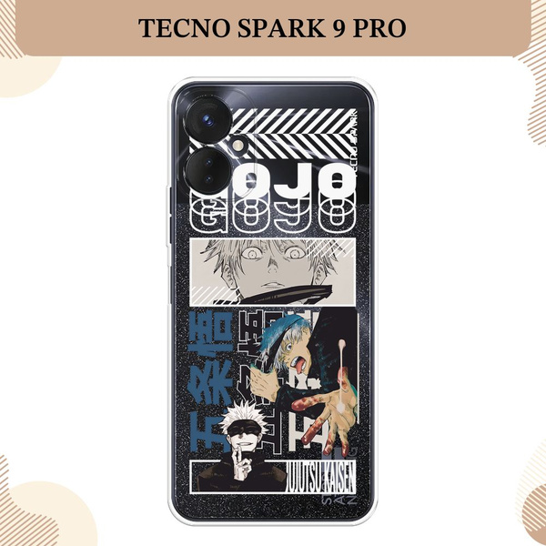 Силиконовый чехол на Tecno Spark 9 Pro / Текно Спарк 9 Про аниме ...