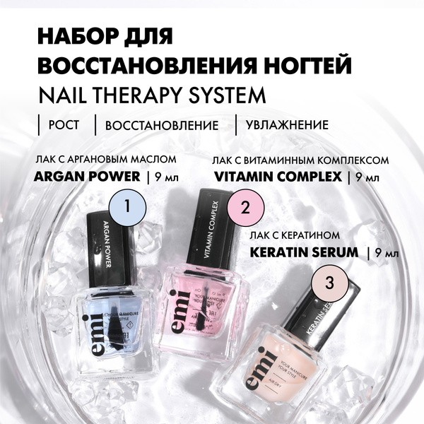 EMI Набор Nail Therapy System для восстановления и укрепления ногтевой ...