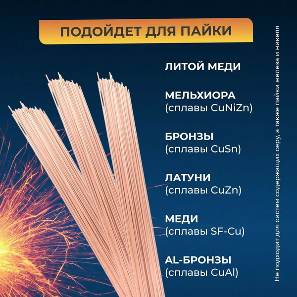 Припой для пайки Castolin диаметр 2мм, с серебром 5%, 20шт круглый ...