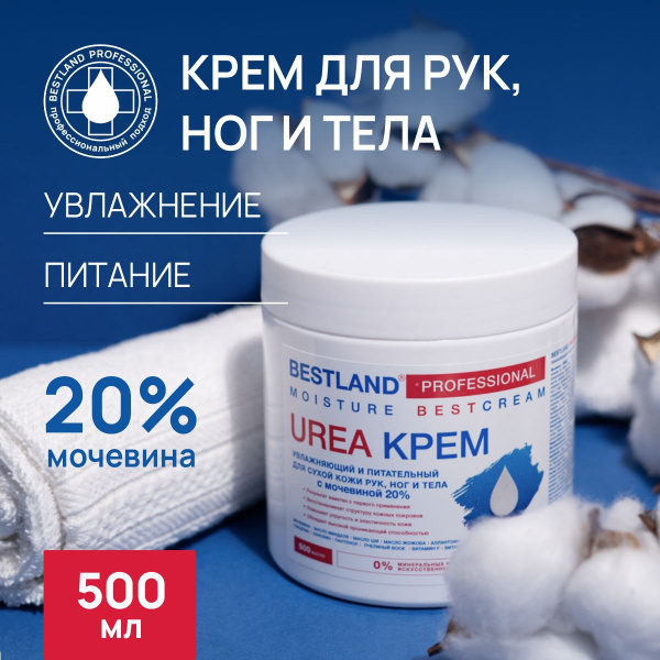 Крем для ног с мочевиной Bestland / увлажняющий и смягчающий / от ...