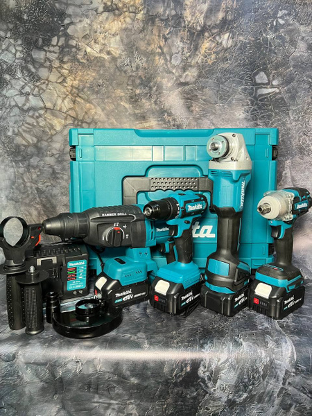 Набор инструмента аккумуляторного для дома Makita 4 в 1 в комплекте 2 ...