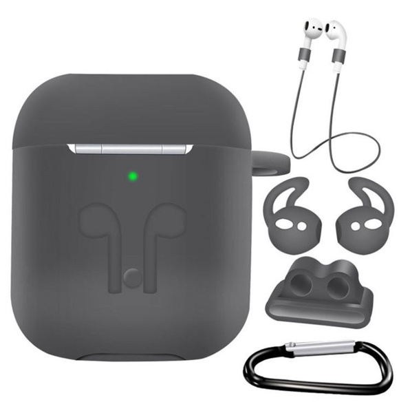 Набор аксессуаров для наушников AirPods и AirPods 2, 5в1 силикон, чехол ...