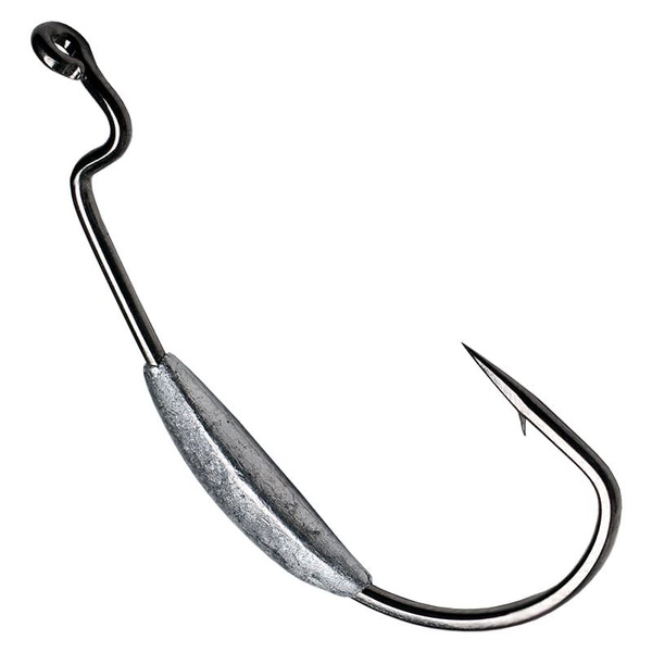 Офсетный крючок с огрузкой CF Offset W hook №3/0 4 шт., офсетный крючок ...