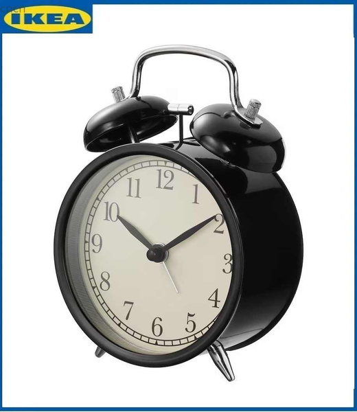 Будильник IKEA DEKAD,10 см. Часы настольные ИКЕА ДЭКАД, черный. купить ...