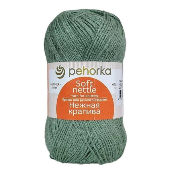 Набор для вязания Пряжа Нежная Крапива Пехорка 1240 фисташка /7 штук ...