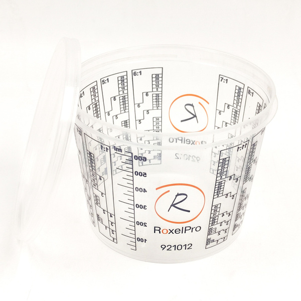 Емкость для краски RoxelPro 0,75л (5шт) с крышкой для смешивания красок ...
