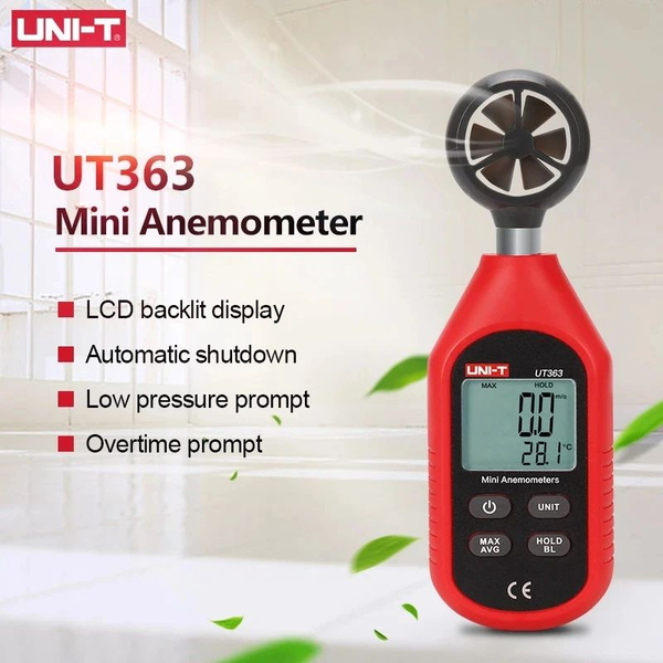 Ручной анемометр UNI-T UT363 с цифровым измерением скорости ветра ...