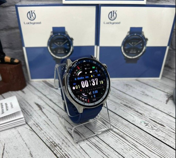 Смарт часы мужские, женские круглые черные Series Watch Х / PREMIUM ...