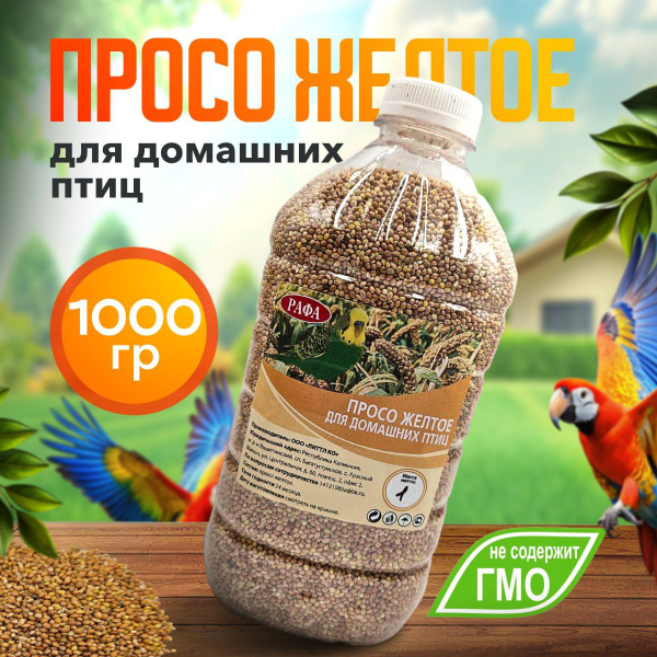 Корм просо желтое для попугаев и домашних птиц РАФА 1 кг купить на OZON ...