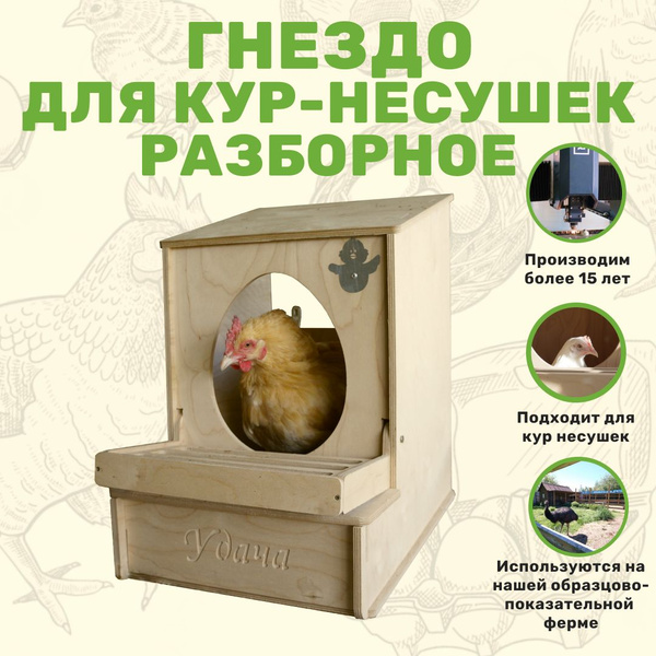 Гнездо разборное для кур-несушек с яйцесборником, Сельский Дворик ...