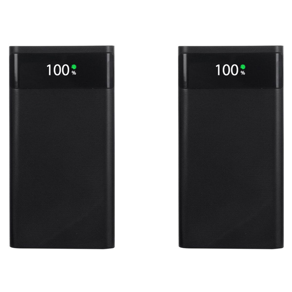 2X 18650 аккумуляторный блок питания 5 В 2,1 А ЖК-дисплей 20000 мАч ...