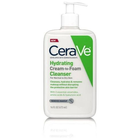 CeraVe Увлажняющая крем-пенка для умывания для нормальной и сухой кожи ...