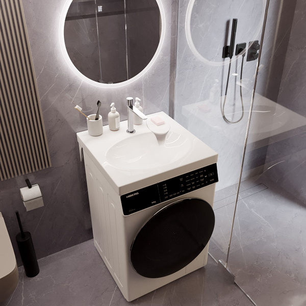 Раковина над стиральной машиной MIXLINE ОРЕОЛ 60х60, белая, с ...