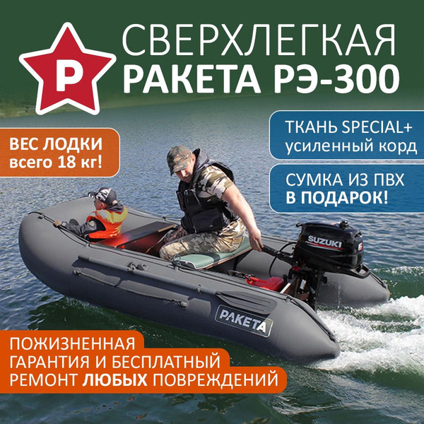 Лодка ПВХ Ракета РЭ 300 НДНД - купить по выгодной цене в интернет ...