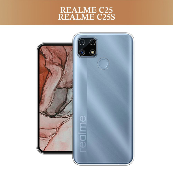Силиконовый чехол на Oppo Realme C25/C25s / Реалми С25, прозрачный ...