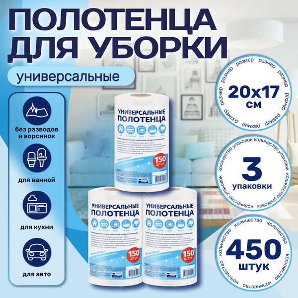 Полотенца в рулоне тканевые. Многоразовые салфетки для уборки ...