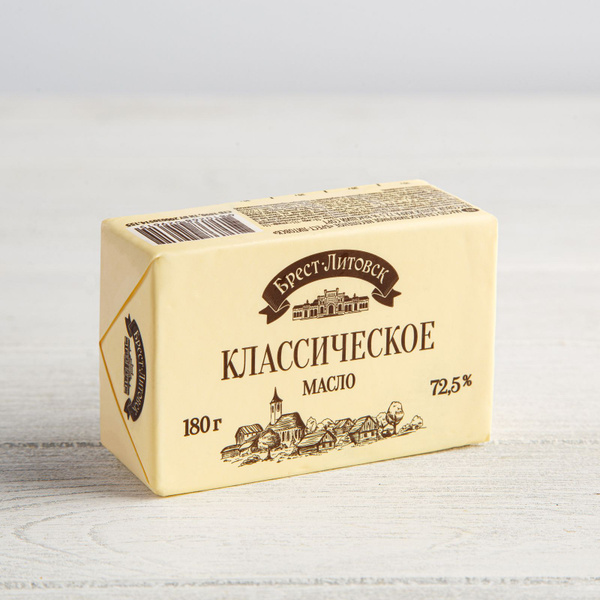 Масло сладкосливочное 72,5% 180 г, Брест-Литовск купить на OZON по ...