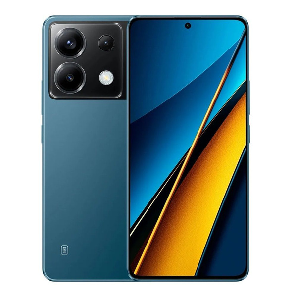 Смартфон Poco X6 5G NFC EU версия смартфона 256 ГБ 8 ГБ Синий OLED ...