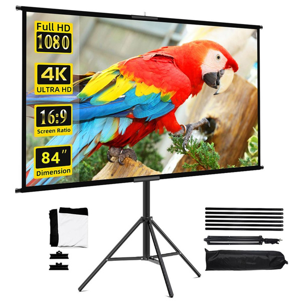 84" Экран для проектора, белый, без складок, складной штатив купить на ...
