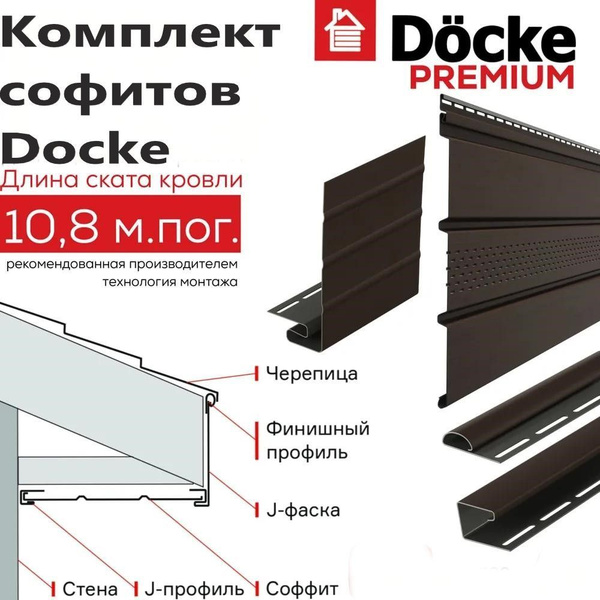 комплектующие для сайдинга: стартовая планка, J-профиль, отлив, софит на белом фоне