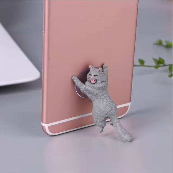 Веселый кот. Подставка для телефона на присоске. Фигурка сувенирная 6 ...