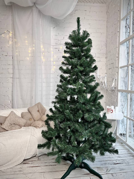 Елка искусственная "СКАЗКА". 200 СМ - ПВХ. Пушистая, гипоаллергенная ...