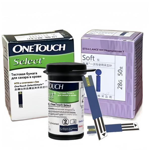Тест-полоски One-Touch Select Simple и One Touch Select , 50 штук срок ...