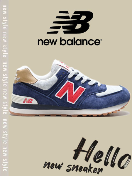 Кроссовки Мужской, Женский New Balance красный, синий Breathable Бег ...