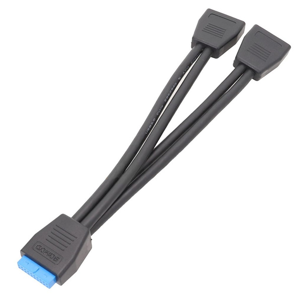 1ШТ Небольшой мини-USB 3.0 19Pin/20Pin кабель-разветвитель от 1 до 2 ...