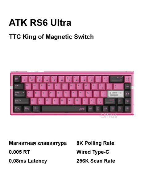 Характеристики ATK Игровая клавиатура проводная RS6 Ultra, TTC King of ...