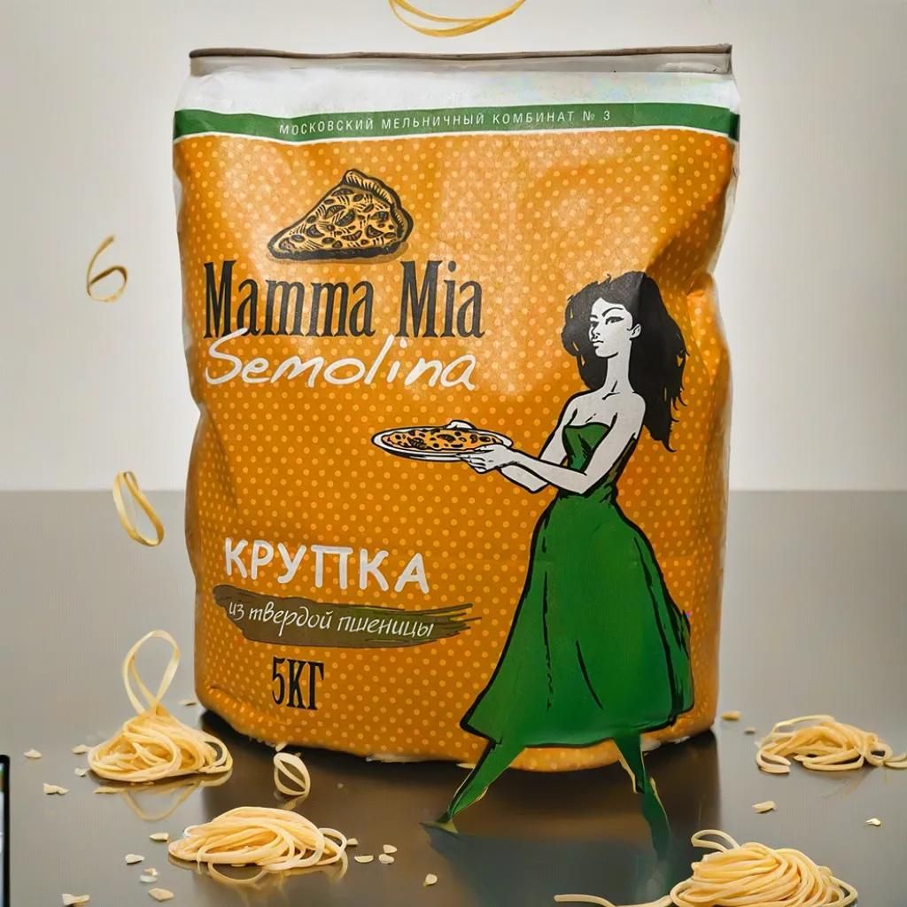 Мука для пасты (КРУПКА), Mamma Mia Semolina, 5 кг - купить с доставкой по  выгодным ценам в интернет-магазине OZON (1384961294)