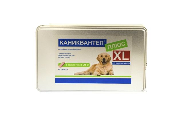 КаниквантелXL20кг,6таблеток(безупаковки)